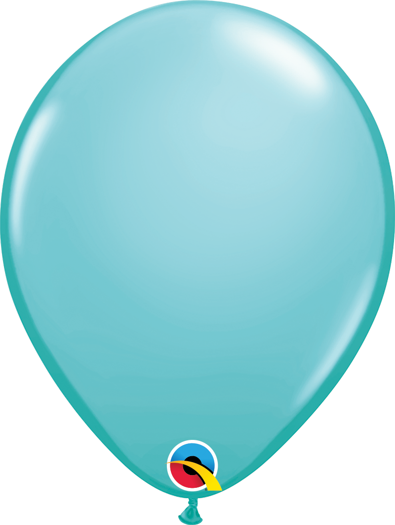 Qualatex Latex Fashion Caribbean Blue 11" Helium Quality Balloons, 100 Pack