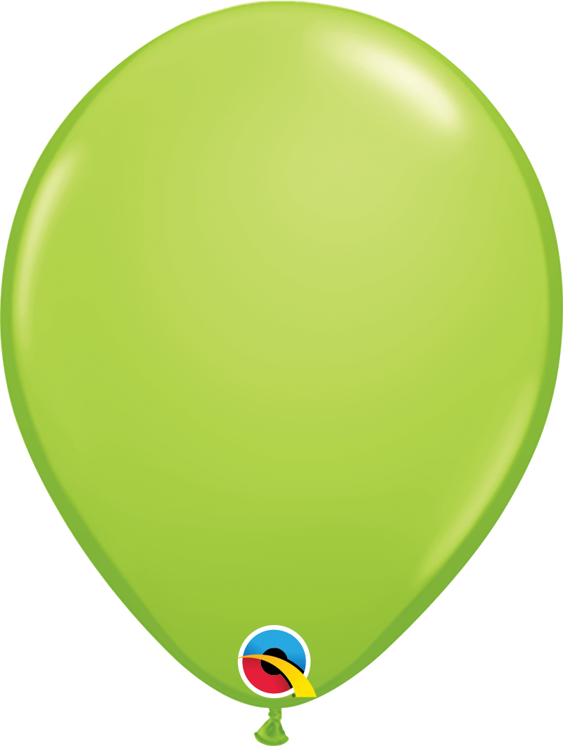 Qualatex Latex Fashion Lime Green 11" Helium Quality Balloons, 100 Pack