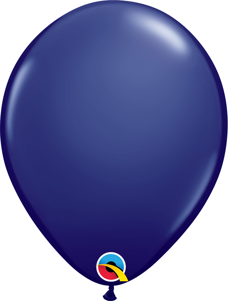 Qualatex Latex Fashion 11 inch Navy Helium Quality Balloons, 100 pack