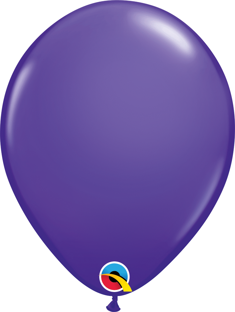 Qualatex Latex Fashion Purple Violet 11" Helium Quality Balloons, 100 Pack