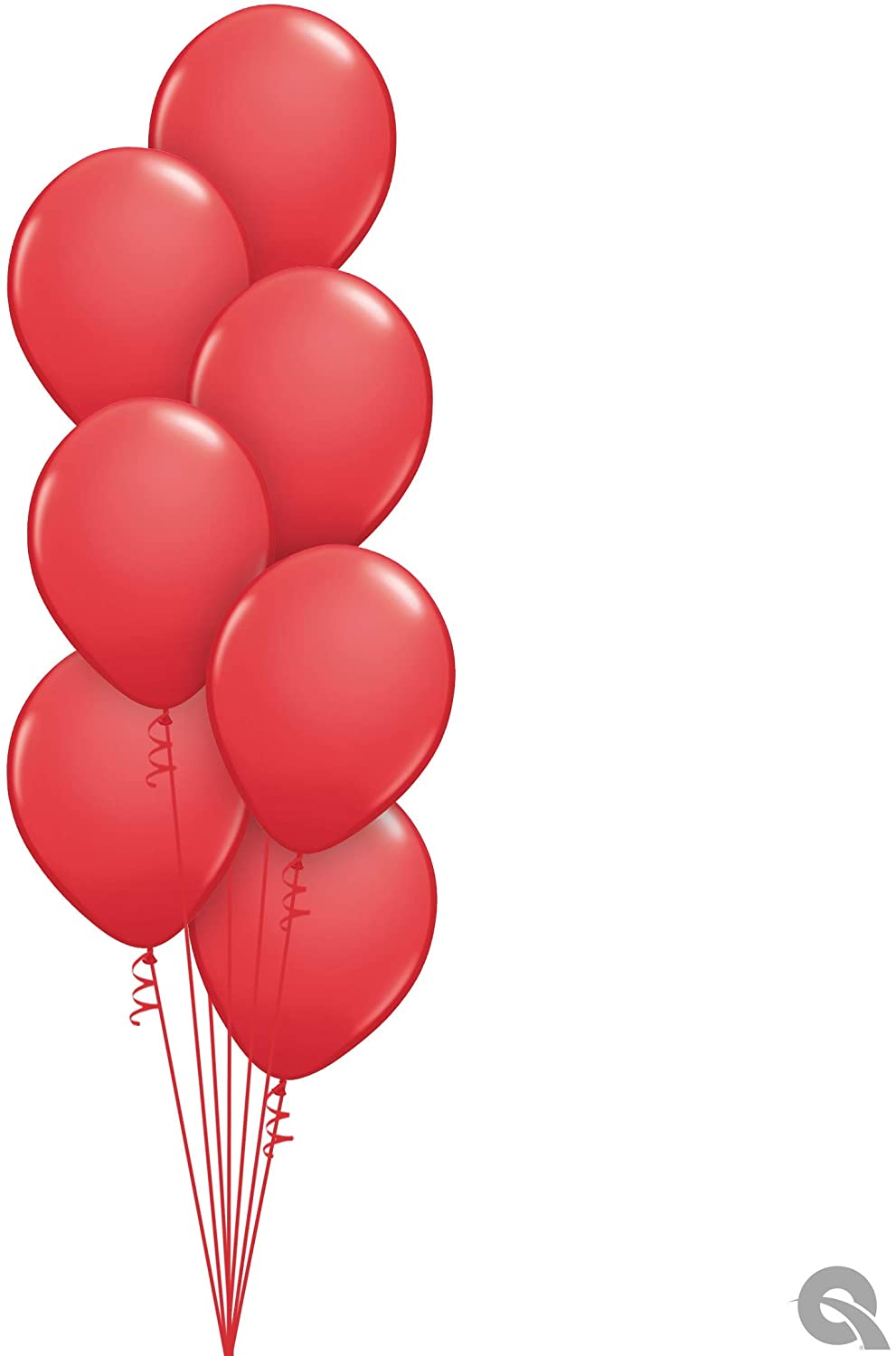 Qualatex Latex Standard Red 11" Helium Quality Balloons, 100 Pack