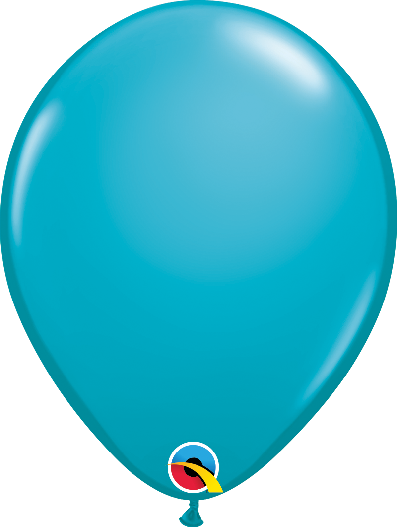 Qualatex Latex Fashion Tropical Teal 11" Helium Quality Balloons, 100 Pack