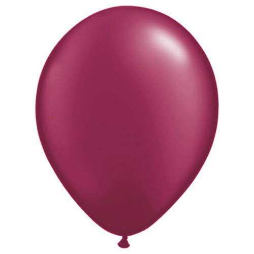 Qualatex Latex Pearl Burgundy 5 inch Helium Quality Balloons, 100 pack