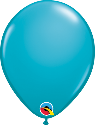 Qualatex Latex Fashion Tropical Teal 5" Helium Quality Balloons, 100 Pack