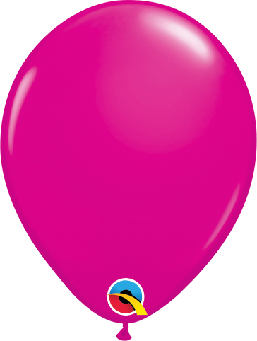 Qualatex Latex Fashion Wild Berry 5" Helium Quality Balloons, 100 Pack