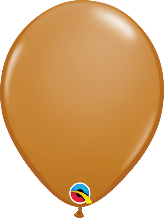 Qualatex Latex Fashion 11 inch Mocha Brown Helium Quality Balloons, 100 pack