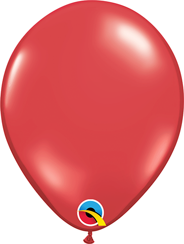 Qualatex Latex Jewel 5 inch Ruby Red Helium Quality Balloons, 100 pack