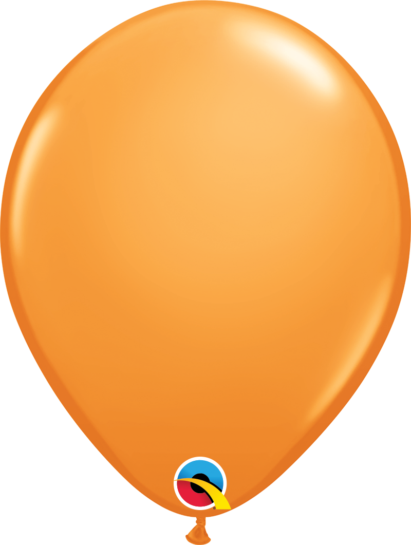 Qualatex Latex Standard Orange 11" Helium Quality Balloons, 100 Pack