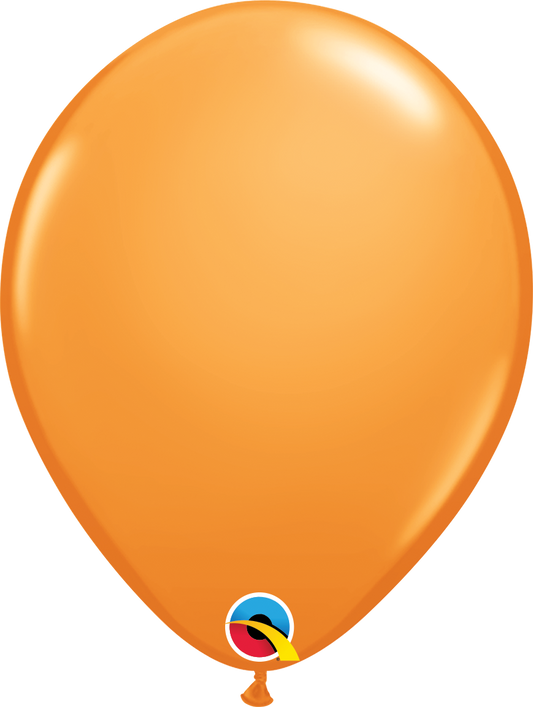 Qualatex Latex Standard Orange 11" Helium Quality Balloons, 100 Pack