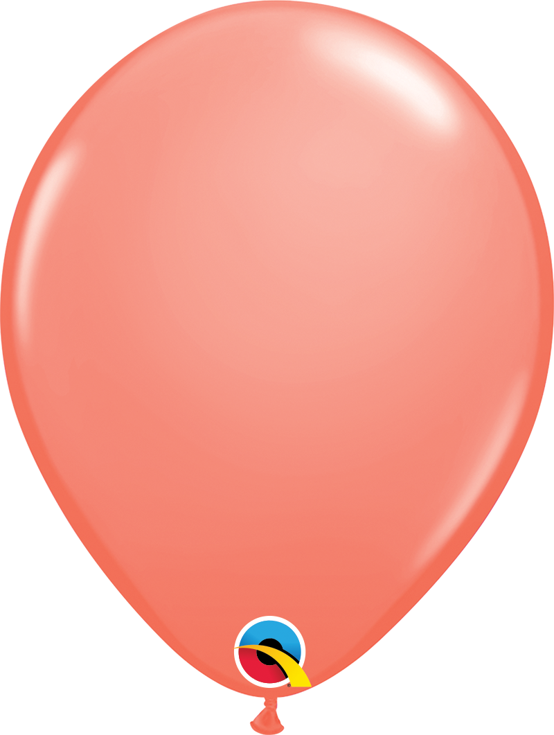 Qualatex Latex Fashion Coral 11" Helium Quality Balloons, 100 Pack