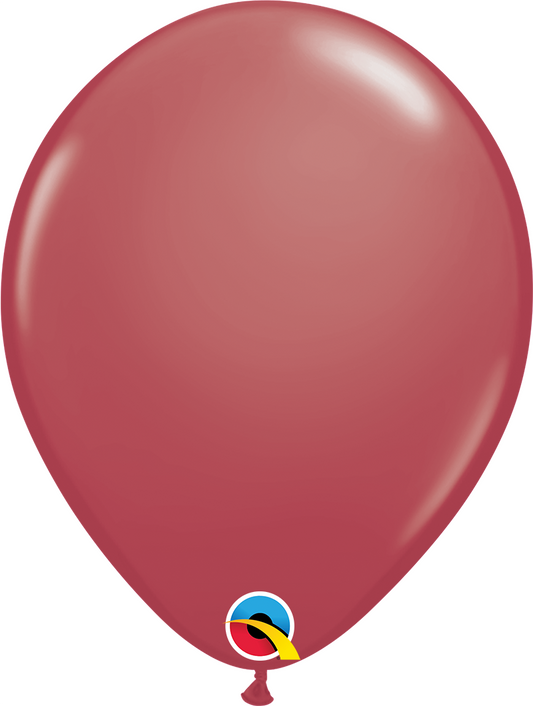 Qualatex Latex Fashion Cranberry 11" Helium Quality Balloons, 100 Pack