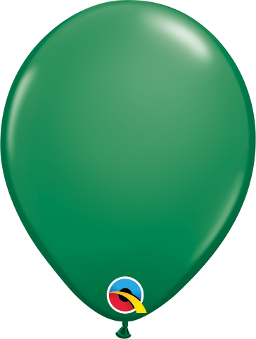 Qualatex Latex Standard Green 5" Helium Quality Balloons, 100 Pack