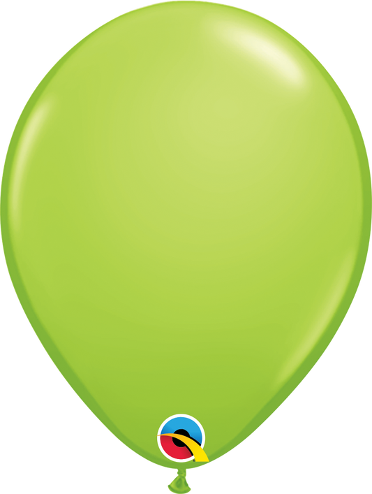 Qualatex Latex Fashion Lime Green 11" Helium Quality Balloons, 100 Pack