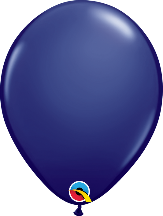 Qualatex Latex Fashion 11 inch Navy Helium Quality Balloons, 100 pack