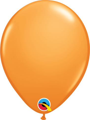 Qualatex Latex Standard Orange 5" Helium Quality Balloons, 100 Pack