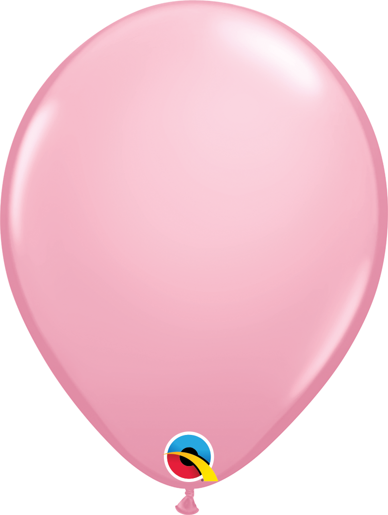 Qualatex Latex Standard Pink 11" Helium Quality Balloons, 100 Pack