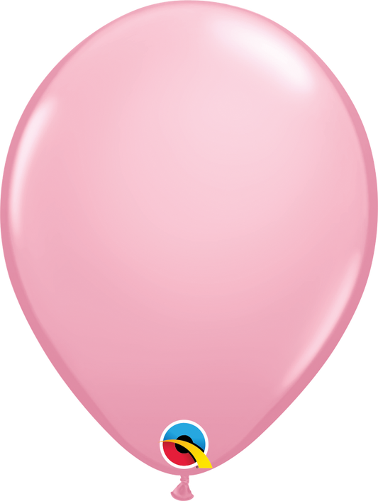 Qualatex Latex Standard Pink 11" Helium Quality Balloons, 100 Pack