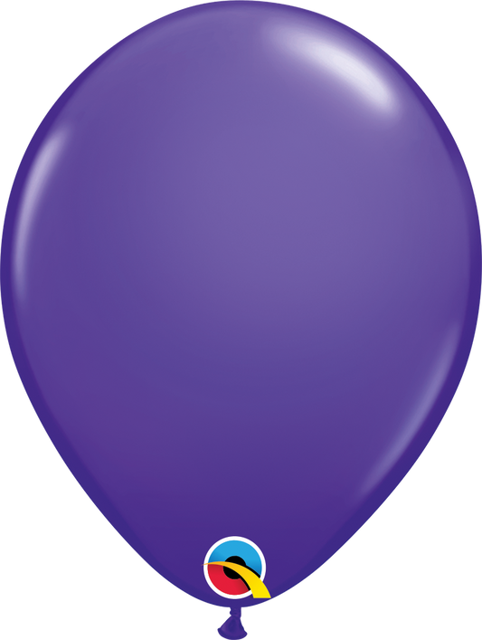 Qualatex Latex Fashion Purple Violet 11" Helium Quality Balloons, 100 Pack