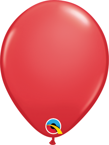 Qualatex Latex Standard Red 5" Helium Quality Balloons, 100 Pack