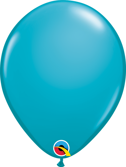 Qualatex Latex Fashion Tropical Teal 11" Helium Quality Balloons, 100 Pack