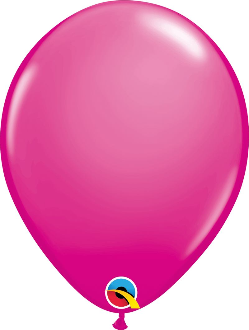 Qualatex Latex Fashion Wild Berry 11" Helium Quality Balloons, 100 Pack