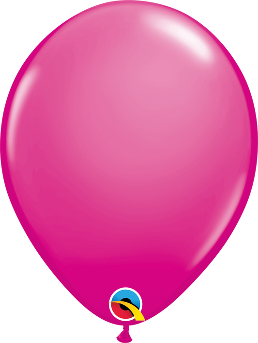 Qualatex Latex Fashion Wild Berry 11" Helium Quality Balloons, 100 Pack